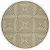 Safavieh Linden  Cream / Green LND123 6 ft. 7 in. X 6 ft. 7 in. Round Rug