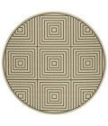 Safavieh Linden  Cream / Green LND123 6 ft. 7 in. X 6 ft. 7 in. Round Rug