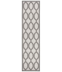 Safavieh Linden  Light Grey / Charcoal LND124 2 ft. 2 in. X 8 ft. Runner Rug
