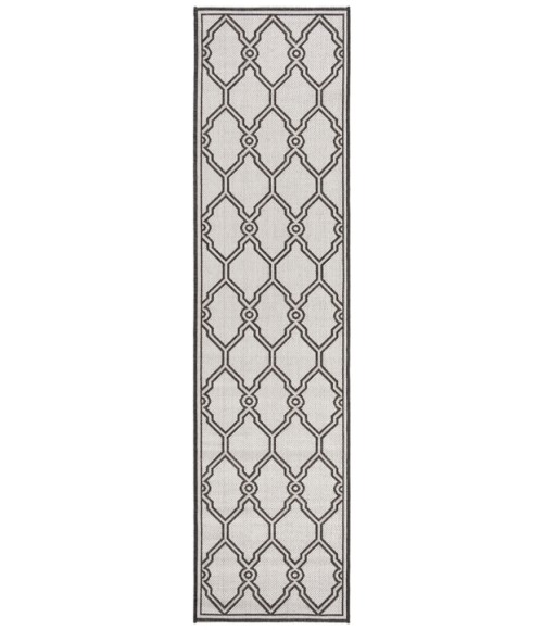 Safavieh Linden  Light Grey / Charcoal LND124 2 ft. 2 in. X 8 ft. Runner Rug