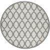 Safavieh Linden  Light Grey / Charcoal LND124 6 ft. 7 in. X 6 ft. 7 in. Round Rug