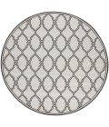 Safavieh Linden  Light Grey / Charcoal LND124 6 ft. 7 in. X 6 ft. 7 in. Round Rug