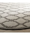 Safavieh Linden  Light Grey / Charcoal LND124 6 ft. 7 in. X 6 ft. 7 in. Round Rug