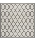Safavieh Linden  Light Grey / Charcoal LND124 6 ft. 7 in. X 6 ft. 7 in. Square Rug