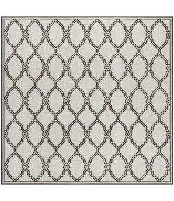 Safavieh Linden  Light Grey / Charcoal LND124 6 ft. 7 in. X 6 ft. 7 in. Square Rug