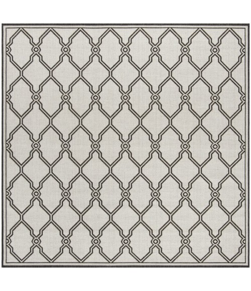 Safavieh Linden  Light Grey / Charcoal LND124 6 ft. 7 in. X 6 ft. 7 in. Square Rug