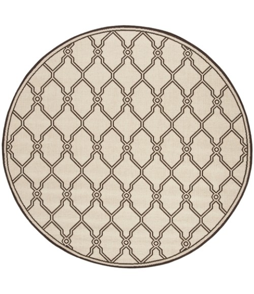 Safavieh Linden  Natural / Brown LND124 6 ft. 7 in. X 6 ft. 7 in. Round Rug