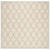 Safavieh Linden  Cream / Aqua LND124 6 ft. 7 in. X 6 ft. 7 in. Square Rug