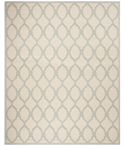Safavieh Linden  Cream / Aqua LND124 9 ft. X 12 ft. Rectangle Rug