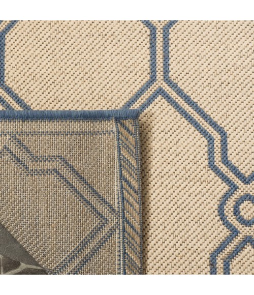 Safavieh Linden  Cream / Blue LND124 8 ft. X 10 ft. Rectangle Rug