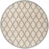 Safavieh Linden  Cream / Blue LND124 6 ft. 7 in. X 6 ft. 7 in. Round Rug