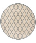 Safavieh Linden  Cream / Blue LND124 6 ft. 7 in. X 6 ft. 7 in. Round Rug