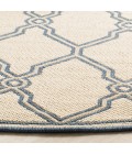 Safavieh Linden  Cream / Blue LND124 6 ft. 7 in. X 6 ft. 7 in. Round Rug