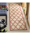 Safavieh Linden  Red / Creme LND124 2 ft. 2 in. X 8 ft. Runner Rug
