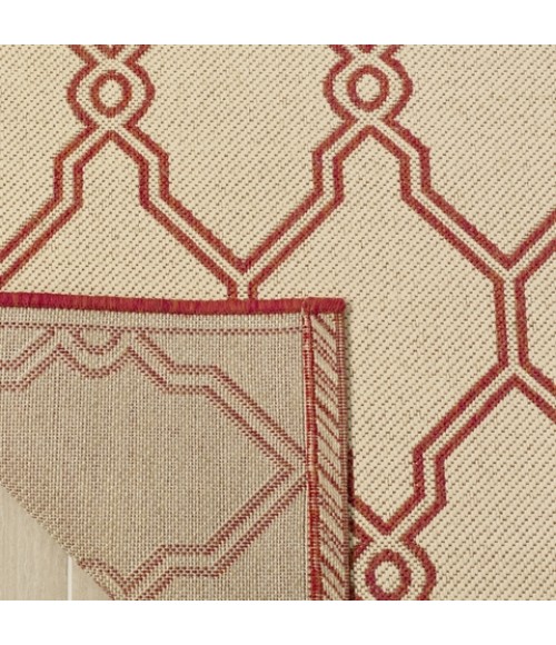 Safavieh Linden  Red / Creme LND124 2 ft. 2 in. X 8 ft. Runner Rug