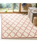 Safavieh Linden  Red / Creme LND124 6 ft. 7 in. X 6 ft. 7 in. Square Rug