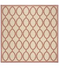 Safavieh Linden  Red / Creme LND124 6 ft. 7 in. X 6 ft. 7 in. Square Rug