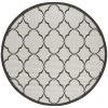 Safavieh Linden  Light Grey / Charcoal LND125 6 ft. 7 in. X 6 ft. 7 in. Round Rug
