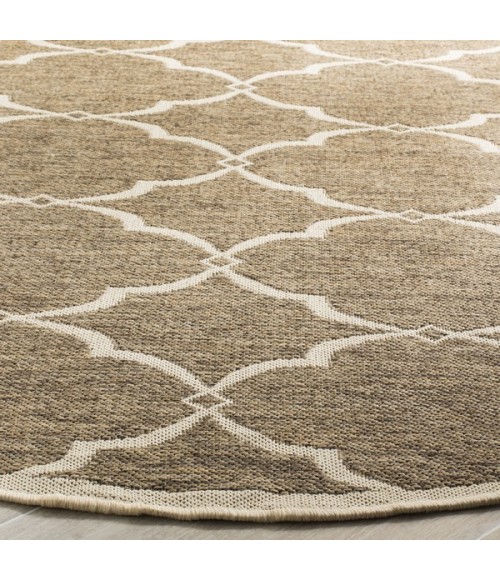 Safavieh Linden  Beige / Cream LND125 6 ft. 7 in. X 6 ft. 7 in. Round Rug