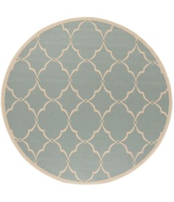 Safavieh Linden  Aqua / Cream LND125 6 ft. 7 in. X 6 ft. 7 in. Round Rug