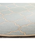 Safavieh Linden  Aqua / Cream LND125 6 ft. 7 in. X 6 ft. 7 in. Round Rug