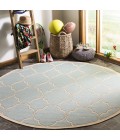 Safavieh Linden  Aqua / Cream LND125 6 ft. 7 in. X 6 ft. 7 in. Round Rug