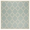 Safavieh Linden  Aqua / Cream LND125 6 ft. 7 in. X 6 ft. 7 in. Square Rug