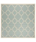 Safavieh Linden  Aqua / Cream LND125 6 ft. 7 in. X 6 ft. 7 in. Square Rug