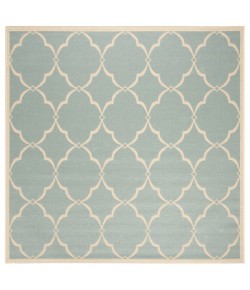 Safavieh Linden  Aqua / Cream LND125 6 ft. 7 in. X 6 ft. 7 in. Square Rug