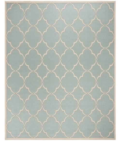 Safavieh Linden  Aqua / Cream LND125 9 ft. X 12 ft. Rectangle Rug