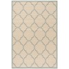 Safavieh Linden  Cream / Aqua LND125 4 ft. X 6 ft. Rectangle Rug