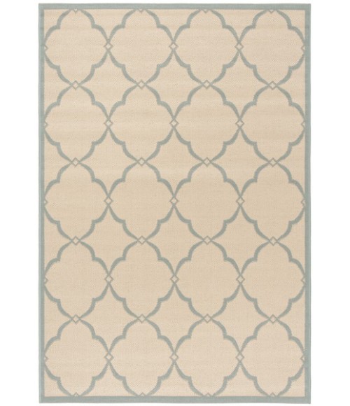 Safavieh Linden  Cream / Aqua LND125 4 ft. X 6 ft. Rectangle Rug