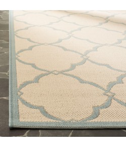Safavieh Linden  Cream / Aqua LND125 2 ft. 2 in. X 8 ft. Runner Rug