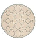 Safavieh Linden  Cream / Aqua LND125 6 ft. 7 in. X 6 ft. 7 in. Round Rug