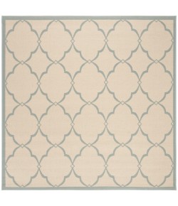 Safavieh Linden  Cream / Aqua LND125 6 ft. 7 in. X 6 ft. 7 in. Square Rug
