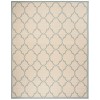 Safavieh Linden  Cream / Aqua LND125 9 ft. X 12 ft. Rectangle Rug