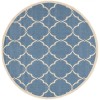 Safavieh Linden  Blue / Creme LND125 6 ft. 7 in. X 6 ft. 7 in. Round Rug