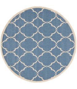 Safavieh Linden  Blue / Creme LND125 6 ft. 7 in. X 6 ft. 7 in. Round Rug