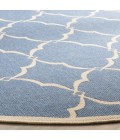 Safavieh Linden  Blue / Creme LND125 6 ft. 7 in. X 6 ft. 7 in. Round Rug