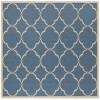 Safavieh Linden  Blue / Creme LND125 6 ft. 7 in. X 6 ft. 7 in. Square Rug