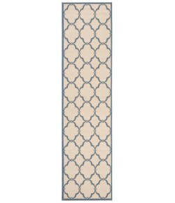 Safavieh Linden  Cream / Blue LND125 2 ft. 2 in. X 8 ft. Runner Rug