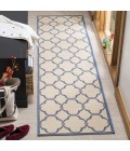 Safavieh Linden  Cream / Blue LND125 2 ft. 2 in. X 8 ft. Runner Rug