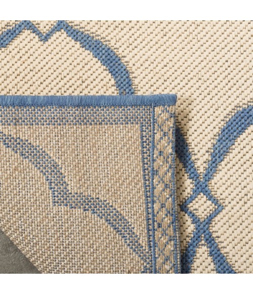 Safavieh Linden  Cream / Blue LND125 2 ft. 2 in. X 8 ft. Runner Rug