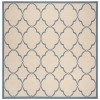 Safavieh Linden  Cream / Blue LND125 6 ft. 7 in. X 6 ft. 7 in. Square Rug