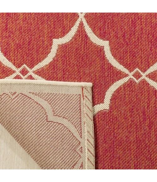 Safavieh Linden  Red / Creme LND125 2 ft. 2 in. X 8 ft. Runner Rug