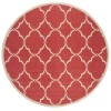 Safavieh Linden  Red / Creme LND125 6 ft. 7 in. X 6 ft. 7 in. Round Rug