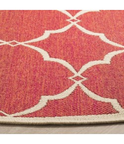 Safavieh Linden  Red / Creme LND125 6 ft. 7 in. X 6 ft. 7 in. Round Rug
