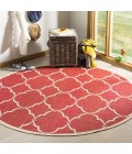 Safavieh Linden  Red / Creme LND125 6 ft. 7 in. X 6 ft. 7 in. Round Rug
