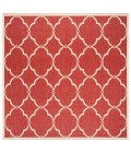 Safavieh Linden  Red / Creme LND125 6 ft. 7 in. X 6 ft. 7 in. Square Rug
