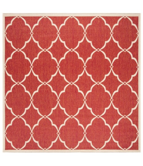 Safavieh Linden  Red / Creme LND125 6 ft. 7 in. X 6 ft. 7 in. Square Rug
